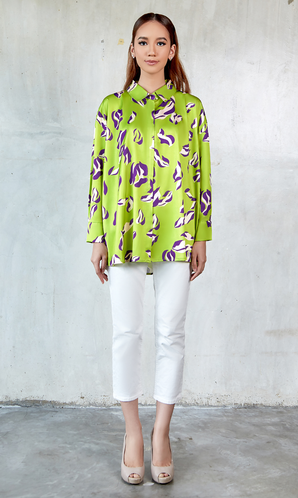 baju kurung lime green